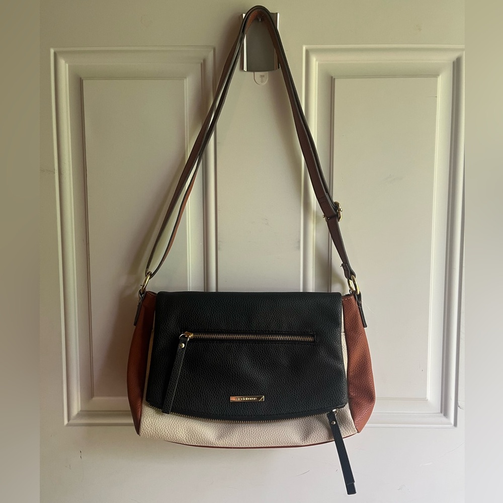 Liz Claiborne Black and Brown Shoulder Bag